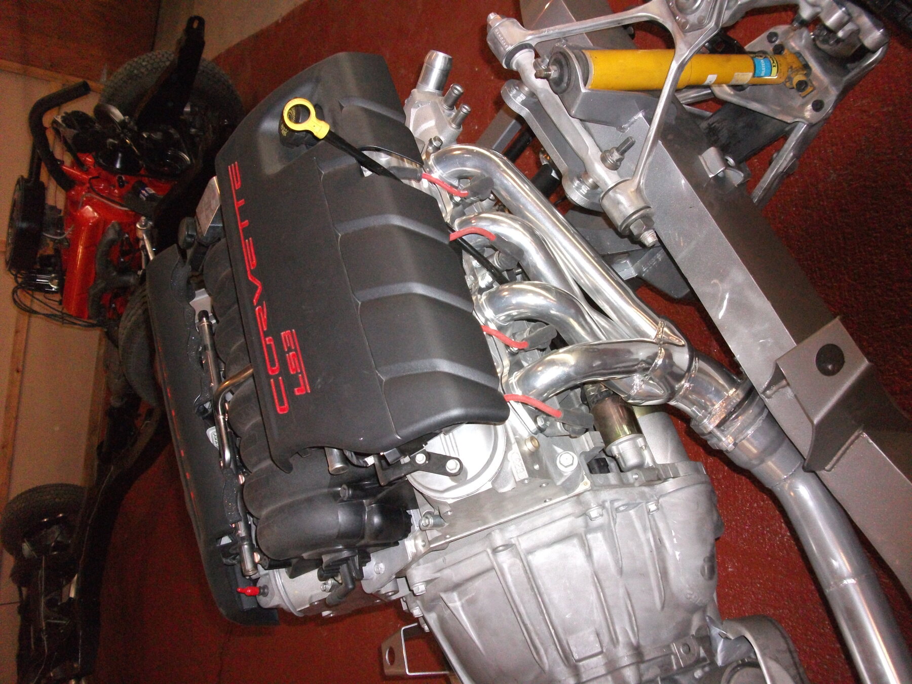 Un LS3 de 6,2 litros, el motor base del Corvette desde 2008.