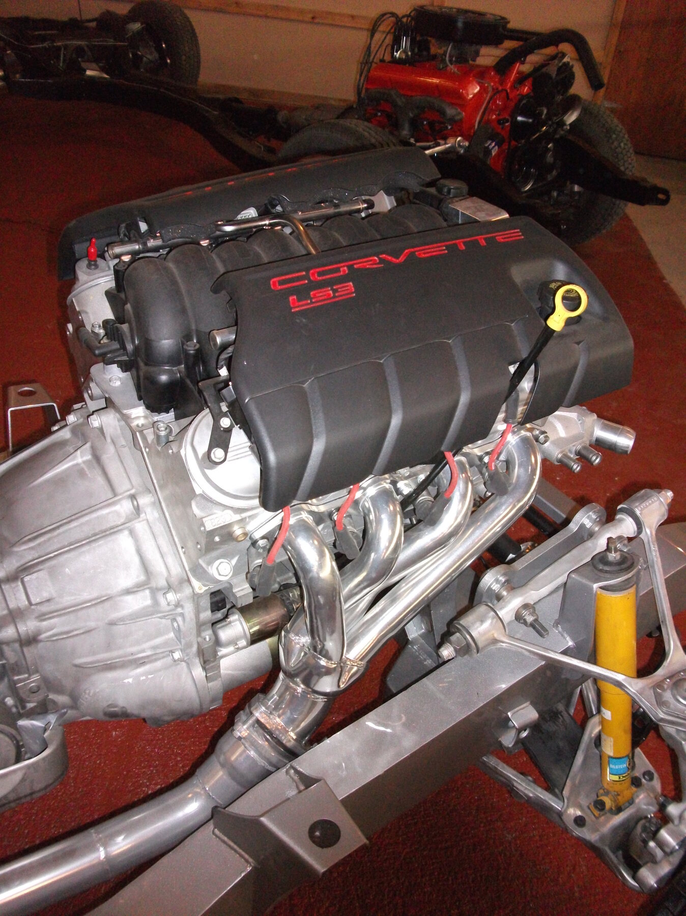 Un LS3 de GM: sin distribuidor, con una bobina para cada cilindro.
